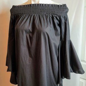Black Cotton Dress Short